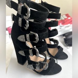 Steve Madden Taren Black Heels